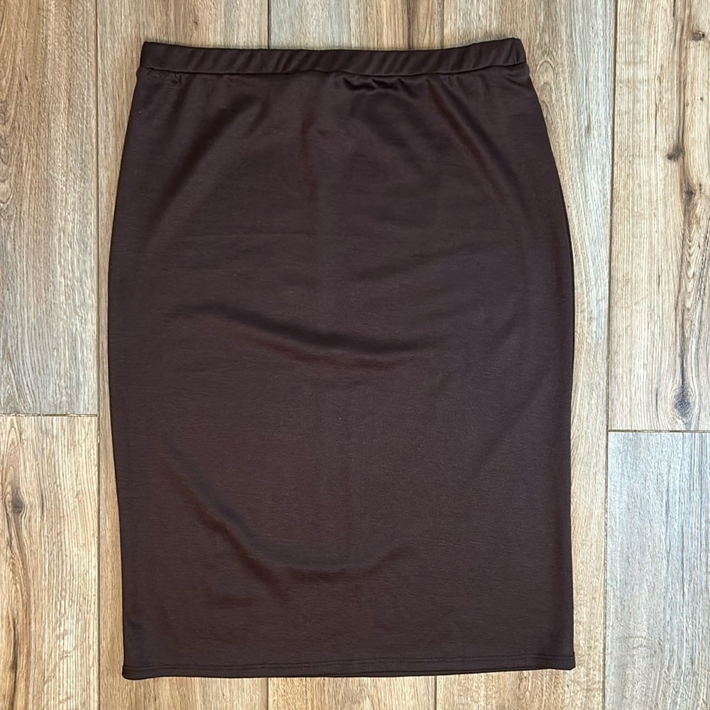 Brown Pencil Skirt 1410